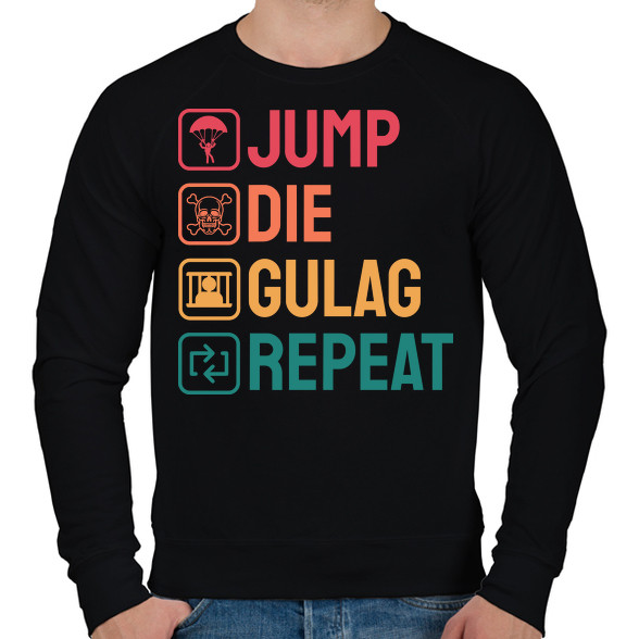 Jump, Die, Gulag, Repeat-Férfi pulóver