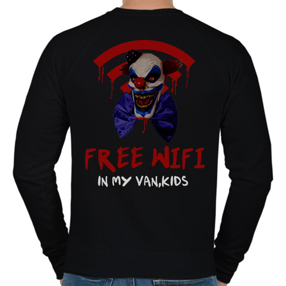 evil clown-free wifi-Férfi pulóver