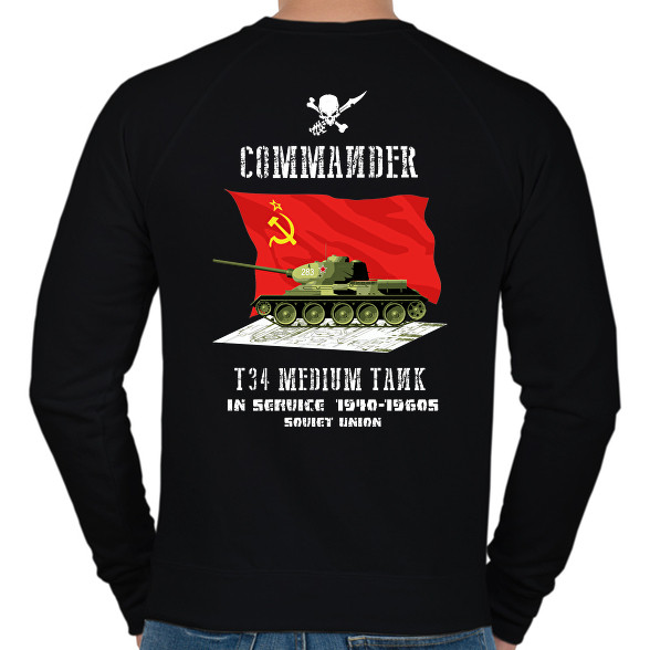 t34-commander-Férfi pulóver