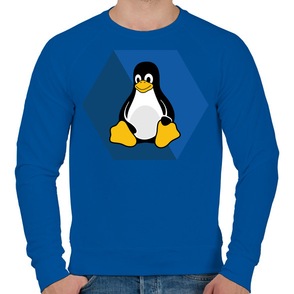 Linux Tux-Férfi pulóver