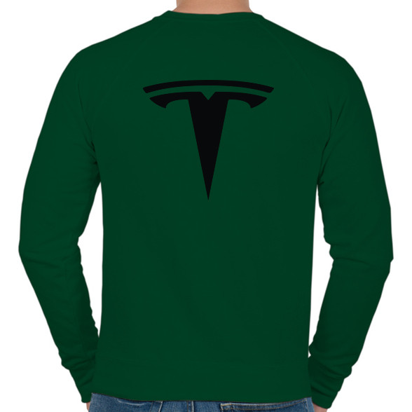 TESLA logo fekete-Férfi pulóver