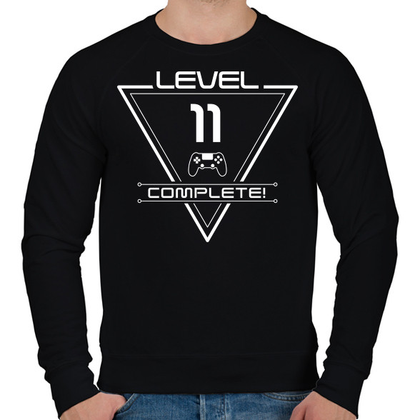 level-complete-11-white-Férfi pulóver