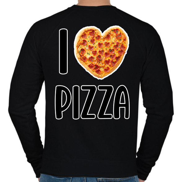 I love pizza-Férfi pulóver