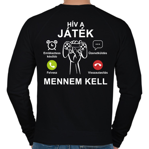 Hív a játék mennem kell-Férfi pulóver