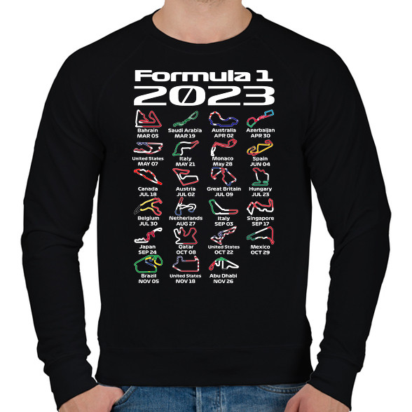 Formula 1 2023 versenynaptár (Angol)-Férfi pulóver