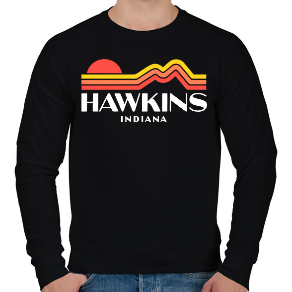 Hawkins Indiana Retro-Férfi pulóver