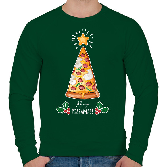 Merry Pizzamas fehér-Férfi pulóver