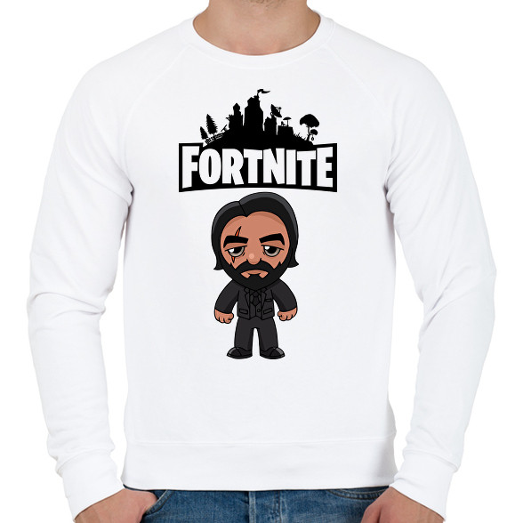 Fortnite John Wick-Férfi pulóver