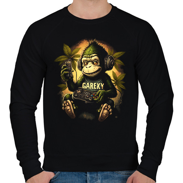 Gamer monkey-Férfi pulóver