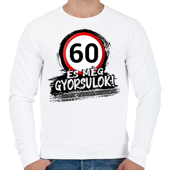 60 és még gyorsulok-Férfi pulóver