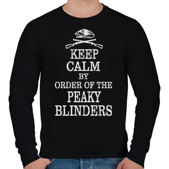 Keep calm and order-Férfi pulóver