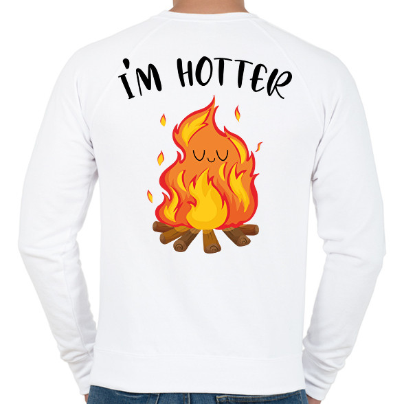 I'm hotter-Férfi pulóver