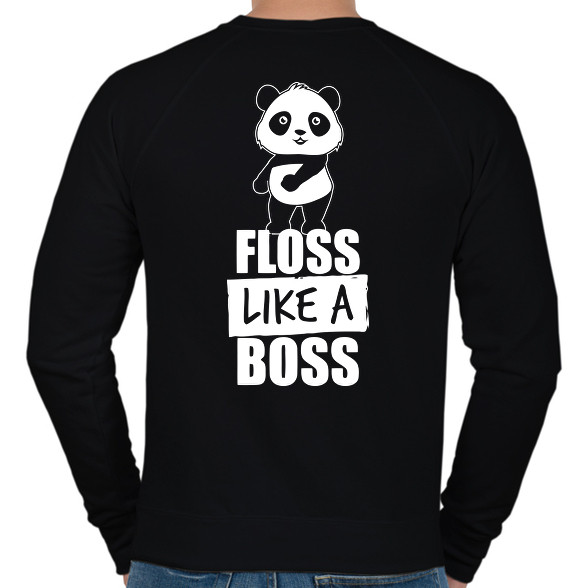 Floss táncos panda-Férfi pulóver