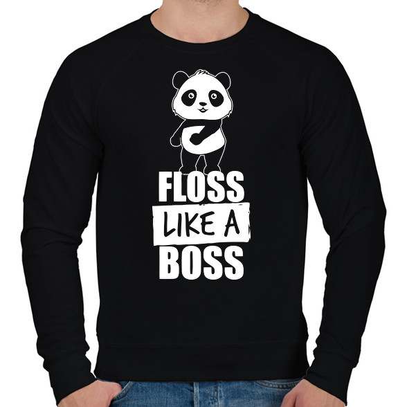 Floss táncos panda-Férfi pulóver