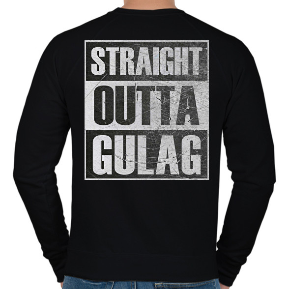 Straight Outta Gulag-Férfi pulóver