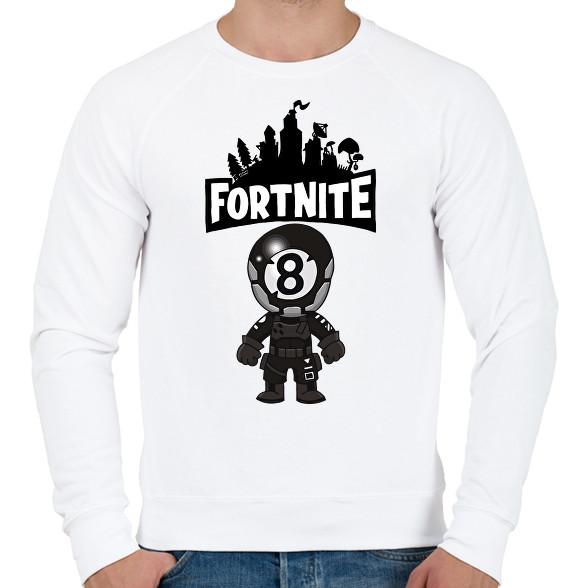 Fortnite 8ball skin-Férfi pulóver