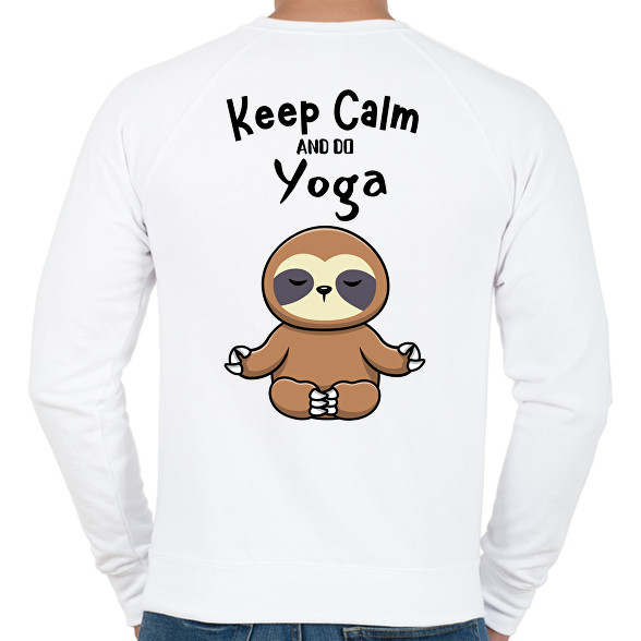 Keep calm and do yoga-Férfi pulóver