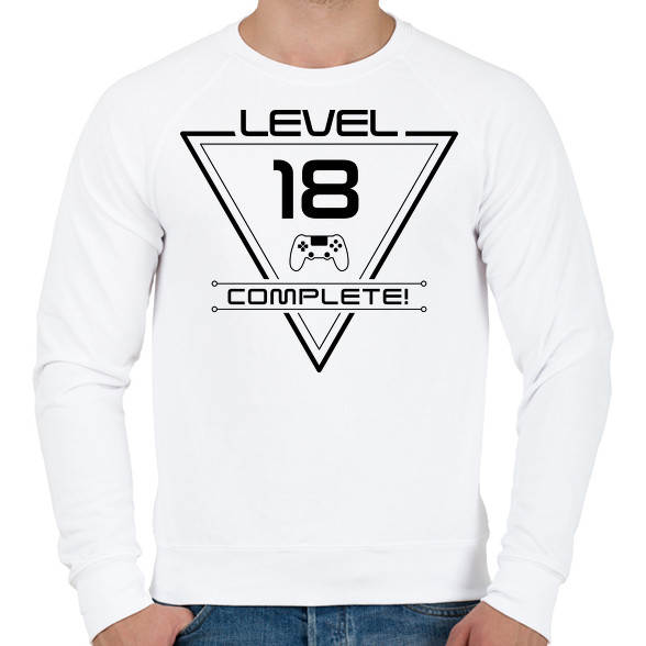 level-complete-18-black-Férfi pulóver