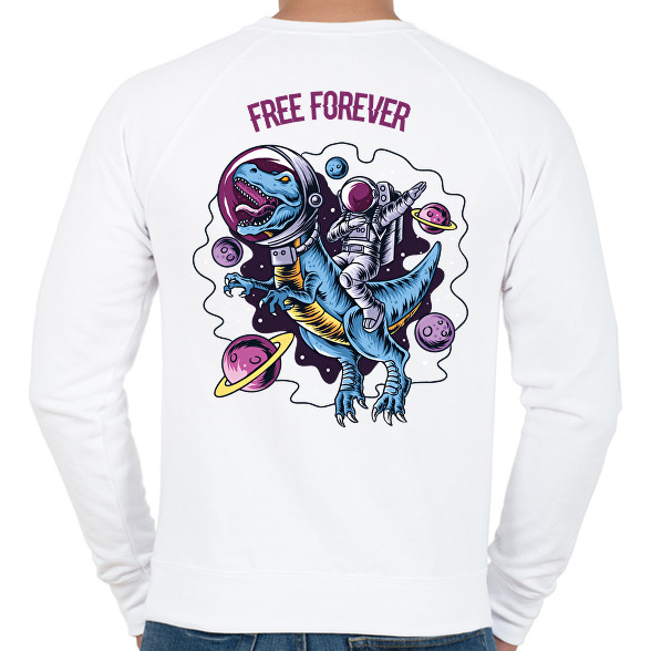 Free forever - Dínó és űrhajós-Férfi pulóver