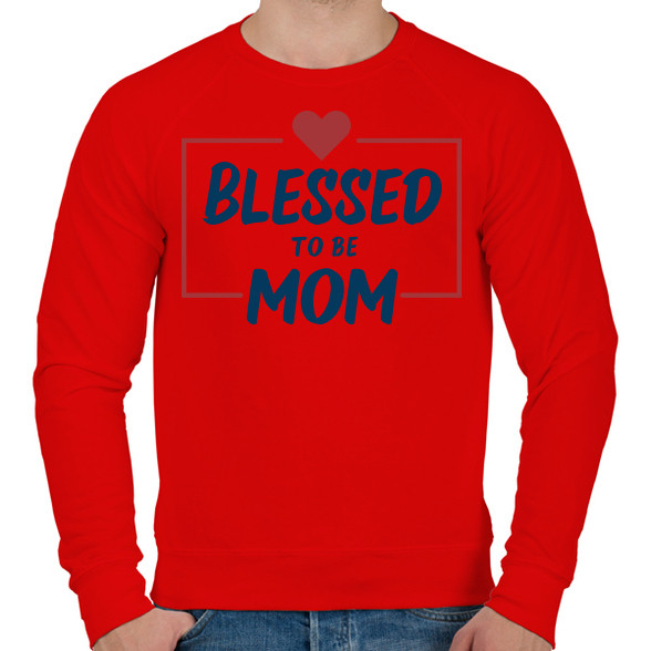 Blessed mom-Férfi pulóver