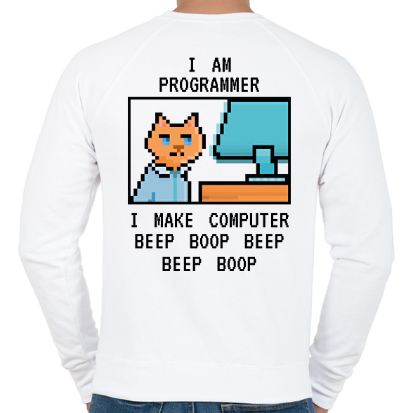 I am programmer (black)-Férfi pulóver