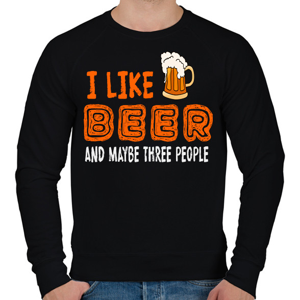 i like beer-Férfi pulóver