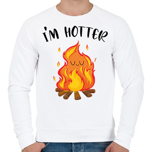 I'm hotter-Férfi pulóver