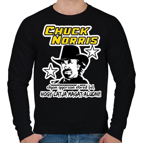 Chuck Norris látja magát aludni-Férfi pulóver