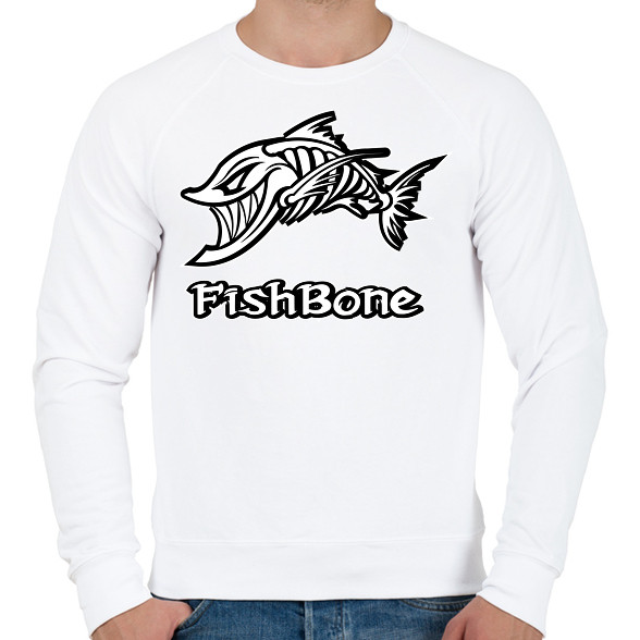 Fishbone 1 fehér-Férfi pulóver