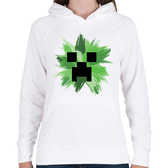 Minecraft Creeper-Női kapucnis pulóver