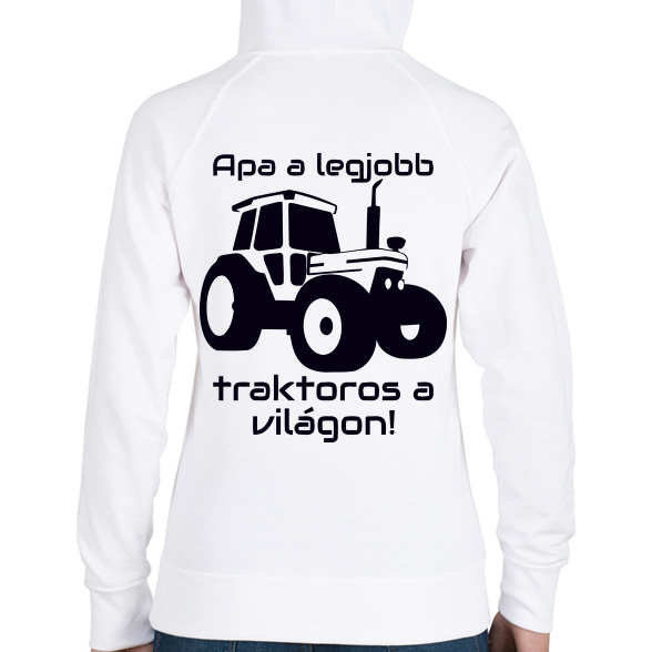 Traktoros Apa-Női kapucnis pulóver