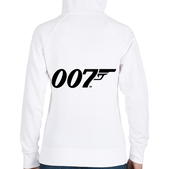 007 logo-Női kapucnis pulóver