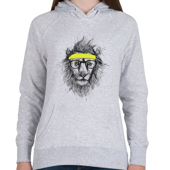 Hipster lion-Női kapucnis pulóver