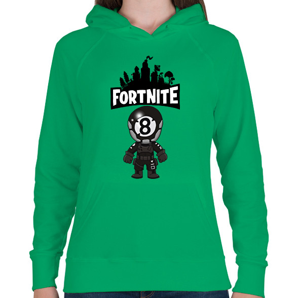 Fortnite 8ball skin-Női kapucnis pulóver