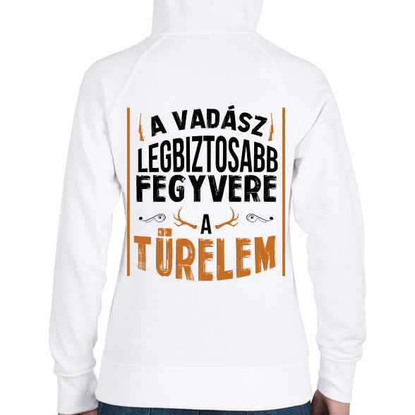 A legbiztosabb fegyver-Női kapucnis pulóver