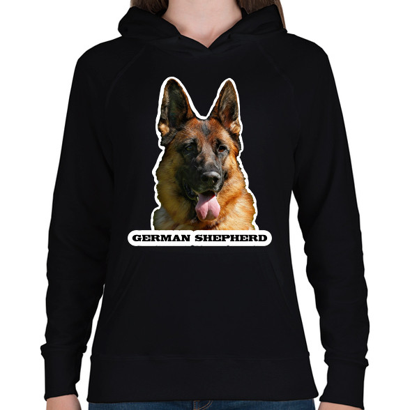 German shepherd-Női kapucnis pulóver