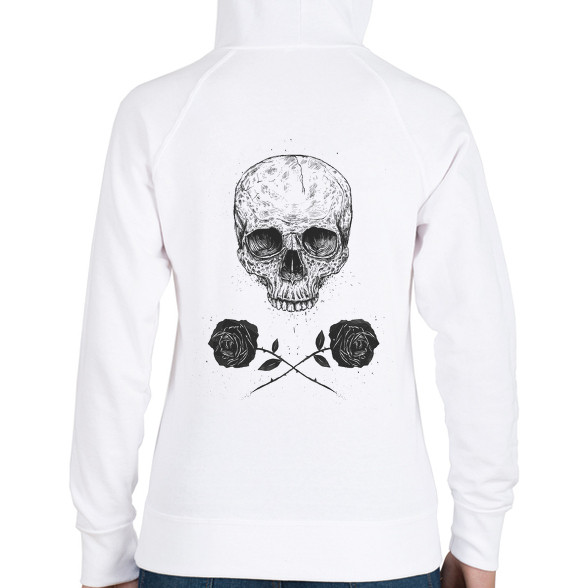 Skull N' Roses-Női kapucnis pulóver