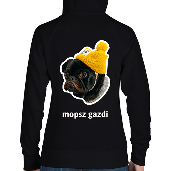 mopsz gazdi 4-Női kapucnis pulóver