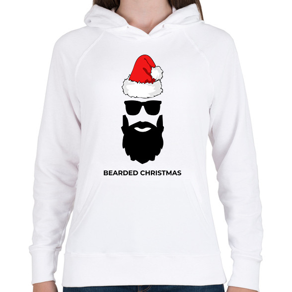 BEARDED CHRISTMAS-Női kapucnis pulóver