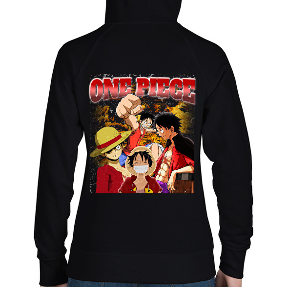 One Piece vintage-Női kapucnis pulóver