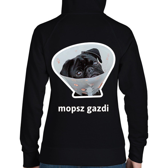 mopsz gazdi 5-Női kapucnis pulóver