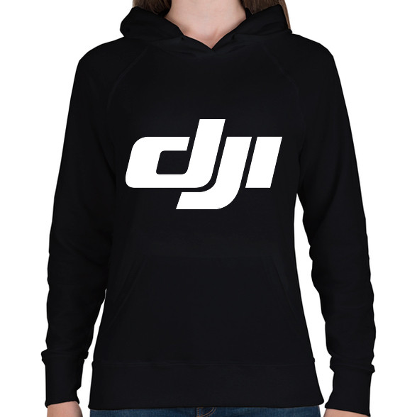 Dji logo-Női kapucnis pulóver