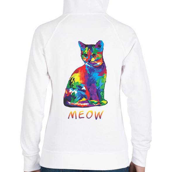 MEOW-Női kapucnis pulóver