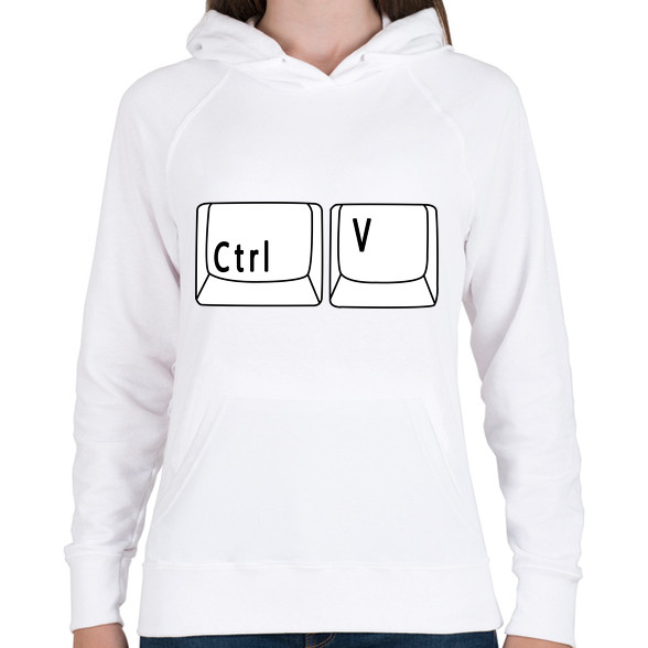 CTRL V-Női kapucnis pulóver