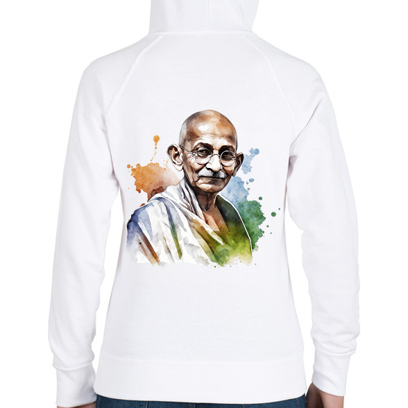 Mahatma Gandhi-Női kapucnis pulóver