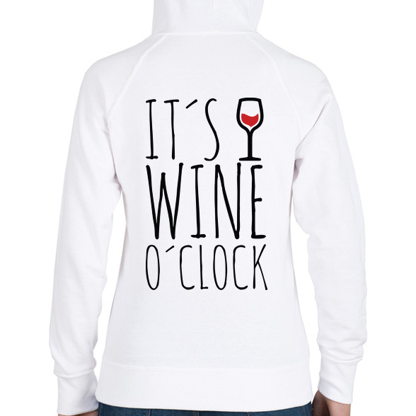 Wine o'clock-Női kapucnis pulóver