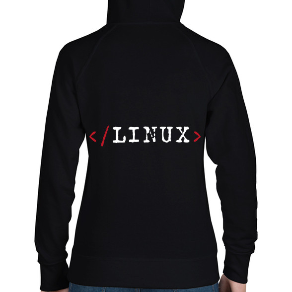 Linux-Női kapucnis pulóver