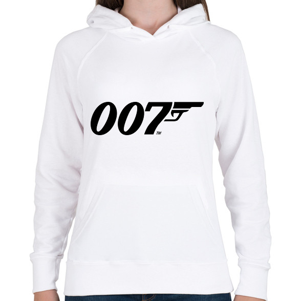 007 logo-Női kapucnis pulóver