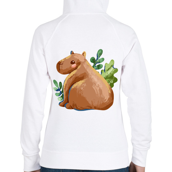 Capybara popsi-Női kapucnis pulóver