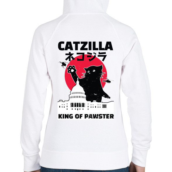 Catzilla-Női kapucnis pulóver